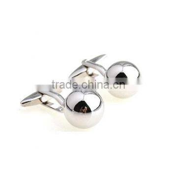 2 Pcs Men Stainless Steel Round Fashion Cufflinks