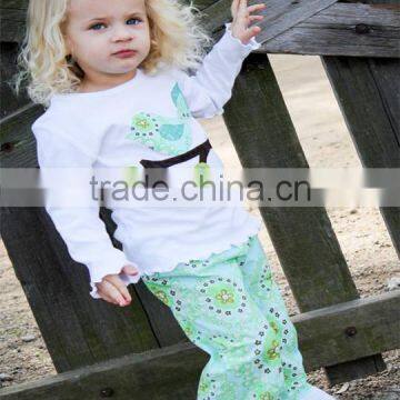 Top Selling Multi Ruffle Egg Embroidery Custom Easter Kids Sets photo-6