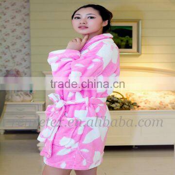 Floral Flannel Fleece Robe photo-3