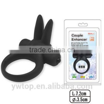 Silica Locking Vibrating Rabbit Cock Ring Penis Rubber Delay Lock