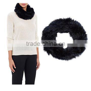 SJ640-01 Tongxiang Chongfu Fur Company Fluffy Fur Knitting Scarf