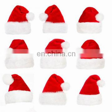 Plush Christmas Hat/XMAS hat,santa claus hat with a pom pom