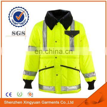 Hi vis New design waterproof Jacket with winter freezer Work clthing