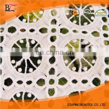 Full polyester double color milk silk full water soluble embroidery Bud silk embroidered cloth wholesale home textile fabrics