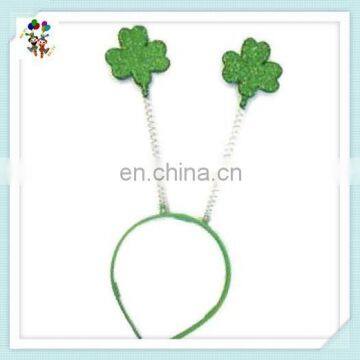 St Patrick Day Green Lucky Shamrock Plastic Party Headbands HPC-0731