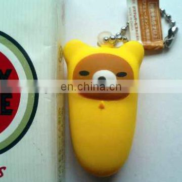 wholesale lazy bear keychain banana fruit shape key holder