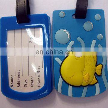 tropical fish high grade pvc baggage tag