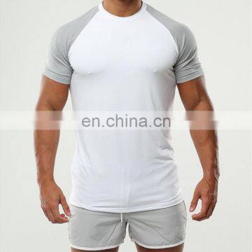 mens cotton net fitness two tone t-shirt