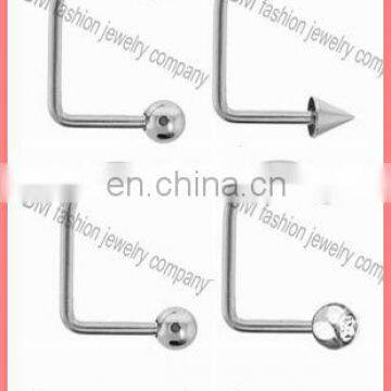 316L stainless steel custom lip rings curved piercing jewelry