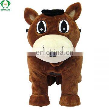 HI Europe market stuffed animal ride electric ride on horse toy