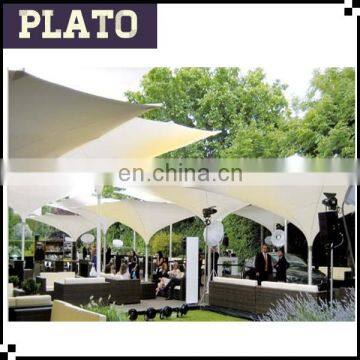 Outdoor decorative sun shelter tulip umbrella for restaurant