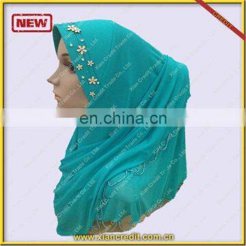 New Fashion Dubai Beaded Hijab Scarf