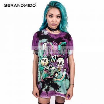 Hot sell Fashion 3d Digital Printing Custom Women t-shirt