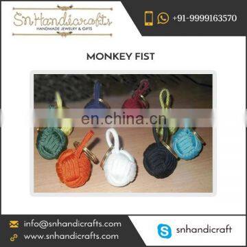 Precisely Crafted Monkey Fist Nautical Rope Keychain at Wholesale Rate