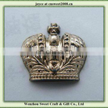 3D crown shaped metal badges / emblem