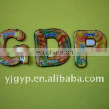 Free sample! promotional rubber letter Fridge Magnet