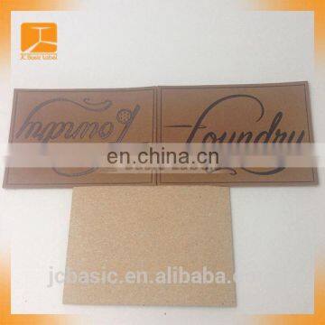 Cheap Custom High Quality Jeans PU Leather Label With Metal Logo photo-6