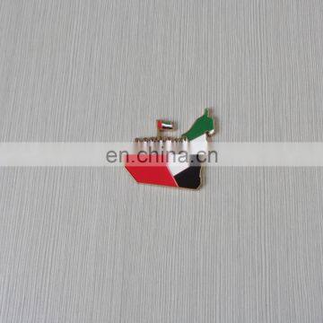 custom UAE map shape and seven sheikh national flag color design metal lapel pin