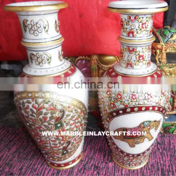 Indian Manufactures Marble Flower Vase