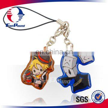 Popular Custom Cartoon image offset printed mobile phone strap