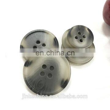 Popular 4-holes Flatback Imitated Horn Resin Men Suit Button photo-6