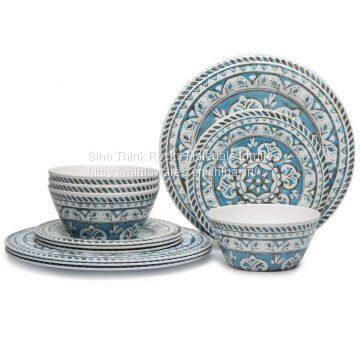 Cheap price dishwasher safe melamine dinner set egyptian plastic dinnerware sets