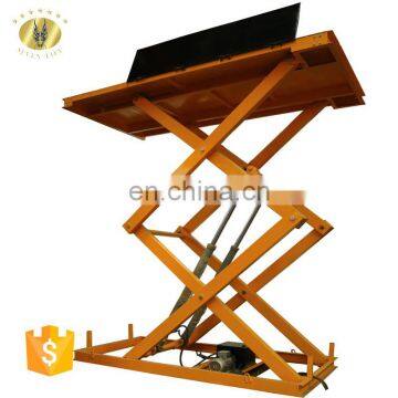 7LSJG Shandong SevenLift warehouse hydraulic vertical cargo scissor ground auto floor elevator lift china