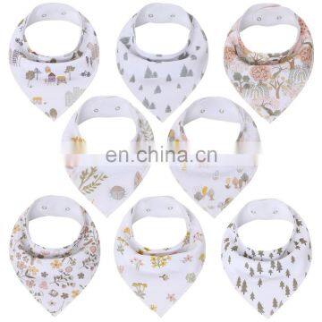 New Designs Baby Bandana Bibs Super Absorbent Cotton Baby Burp Cloths Bandana Bibs Baby Girl Bibs for Drooling and Teething photo-3