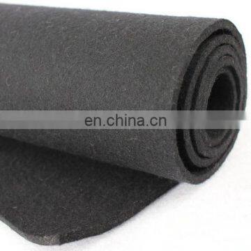 black polyester solid felt ,thickness 4-5 mm. colour black