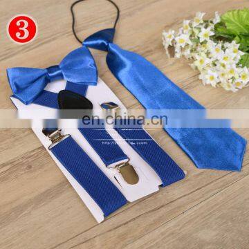 Kids Suspenders With Bowtie Ties 3PCS Set Children Boys Girls Braces Adjustable Suspenders Baby Party Wedding Ties Accessories photo-2