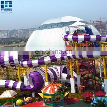 Residential Water Bounce Big Waterpark Fiberglass Water Slide photo-2