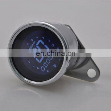 Cafe Racer Motorcycle Bike LED LCD Odometer Tachometer Digital Speedometer Gauge