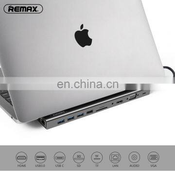 Remax Ru-u70 Hanmo Series Eleven In One Usb Type-c Adapter With Gigabit Network Docking Station For Laptop photo-6
