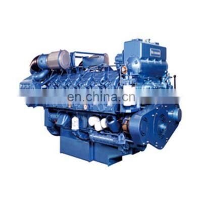 Water cooled 330KW Weichai 6M26 6M26C450-18 450HP marine diesel engine