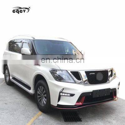 High quality pp material body kit for patrol Y62 front bumper rear bumper side skirts wider fender and rear spoiler