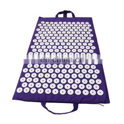 Round white nails button Indian manufacture meditation yoga acupressure mat