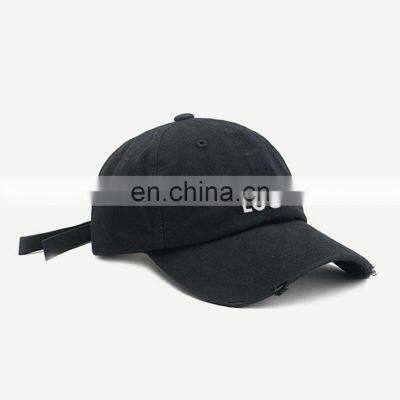 Wholesale Untructured Cotton Twill, Custom Embroidery Logo Baseball Cap High Quality Distressed Dad Hats/ photo-3