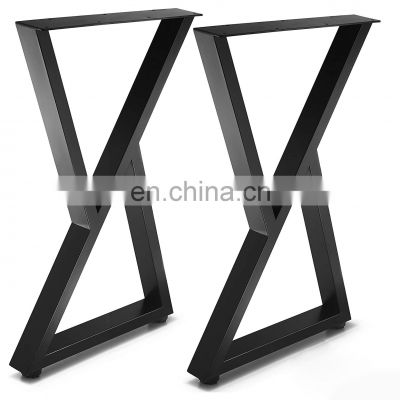 High quality SET of 2 X-type dining table legs industrial style table legs & table legs X for kitchen