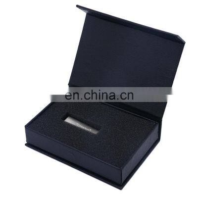 Factory Direct Supply Wholesale Paper Cardboard Magnetic Black USB Box