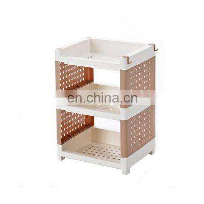 2019 Top Kitchen Plastic PP Corner Standing Type Storage Shelf