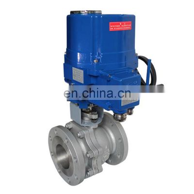 ANSI Flange WCB Motorized Electric Ball Valve with Explosion proof Actuator Regulation Type