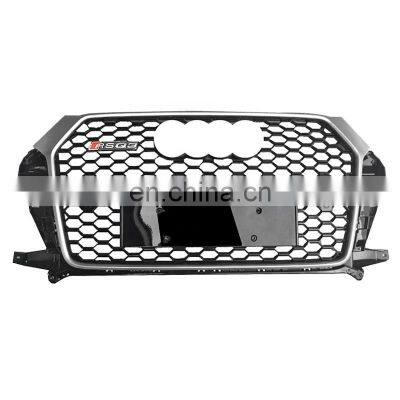 2016-2019 New style ABS auto grille for Audi Q3 radiator honeycomb grills front bumper grill RSQ3 quattro style