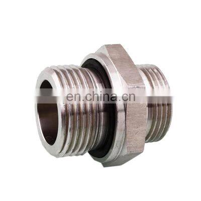 HAIHUAN High quality stainless steel hydraulic pipe fittings ss304 ss316l pipe fitting double hose nipple