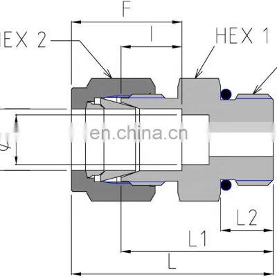 SAE/MS Male Straight Thread Connector, 5/8\