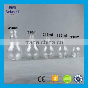410ml 310ml Light Bulb Glass Juice Bottle Unique Glass Beverage Bottle photo-6