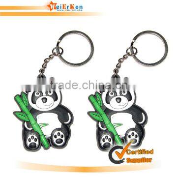 2014 china promotion soft PVC panda shape Keychain