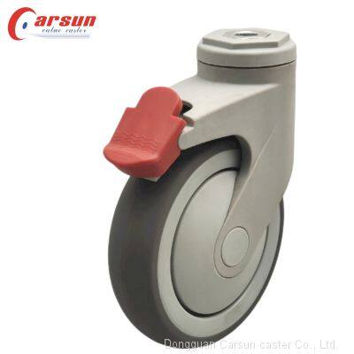 Hospital Trolley Castor Special for Medical Equipment and Instruments Silent Without Damaging The Ground Medical Swivel Caster Wheel