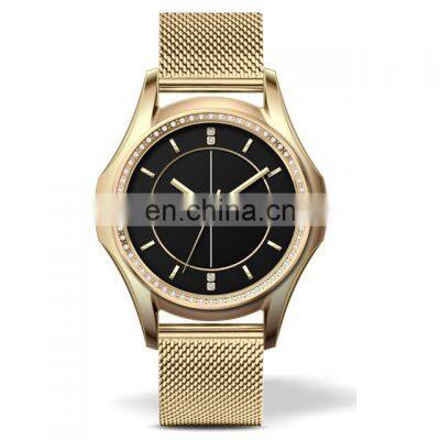 shenzhen watch manufacturer DUALTIME oem gold mesh band watches ladies women