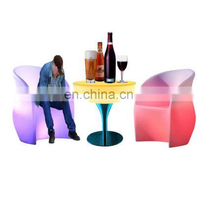 New Glowing Furniture LED Furniture for Outdoor Event Party LED Coffee Table and Chair for Event Led Bar Table