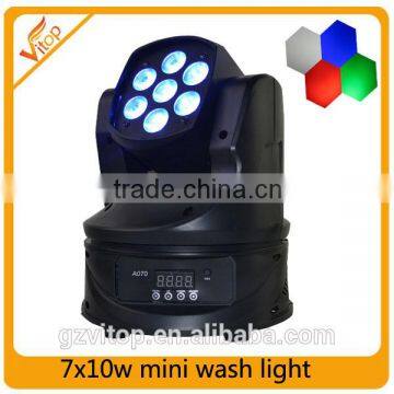 Mini LED washer stage lights 7x10w rgbw mini moving head washer lights